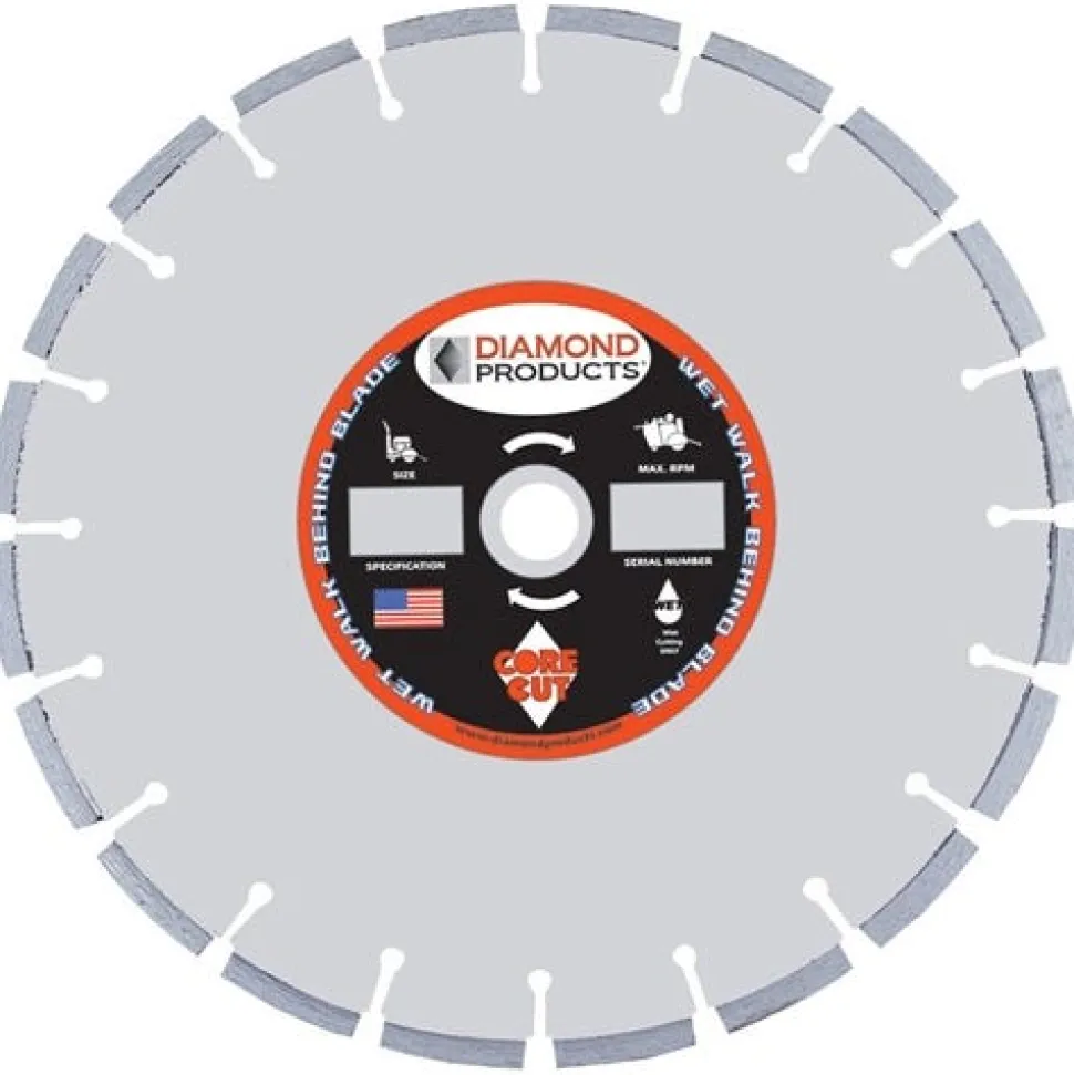 Diamond Products 30" x .187 x 1" Core Cut OPT Super PRO Cured Concrete (Hard Aggregate) Wet Blade OPTC4100X