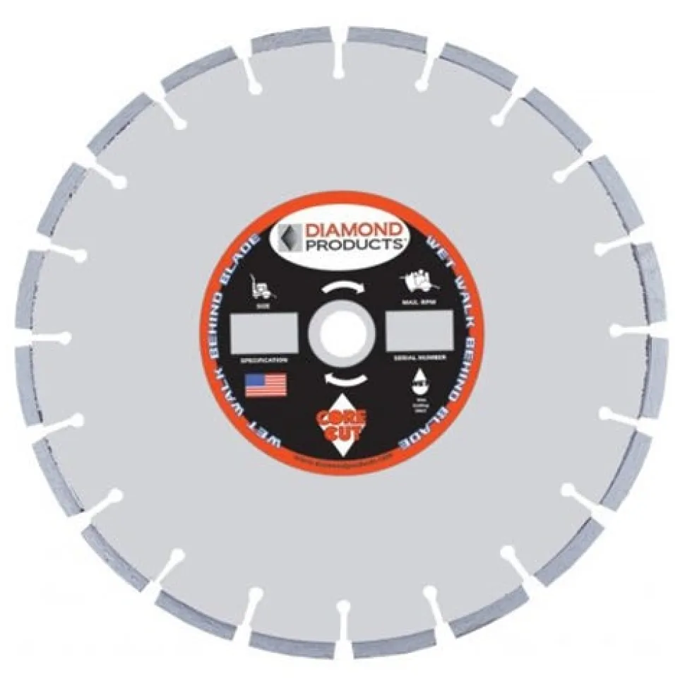 Diamond Products 30" x .187 x 1" Core Cut OPT Super PRO Cured Concrete Wet Blade OPTC4500X