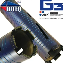 Diteq C-34AX DRY 3" Concrete Diamond Core Bit (arbor 5/8"-11) D31526