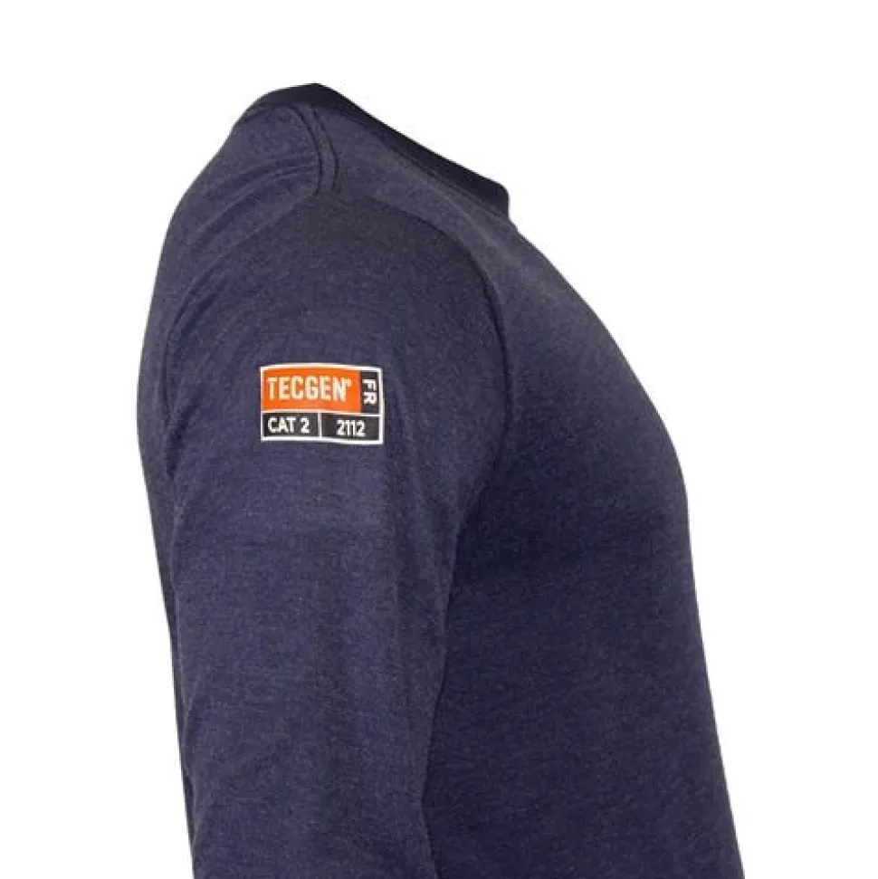 DriFire TecGen FR Navy Blue Long Sleeve T-Shirt NSA-C541NNBLS
