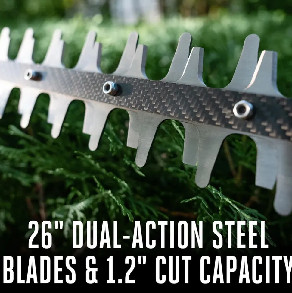 EGO POWER+ 26" Brushless Carbon Fiber Rail Hedge Trimmer w/ 2.5Ah Battery & Charger Kit HT2601