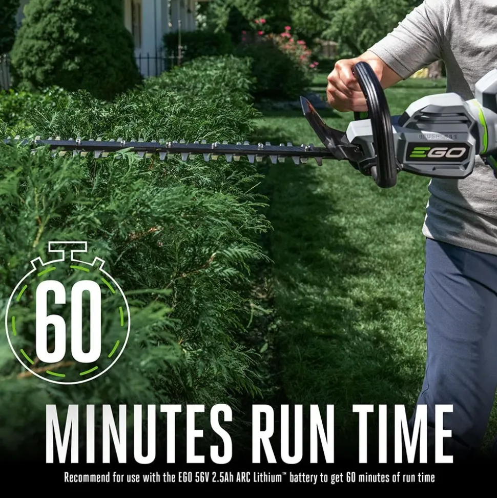 EGO POWER+ 26" Brushless Carbon Fiber Rail Hedge Trimmer w/ 2.5Ah Battery & Charger Kit HT2601