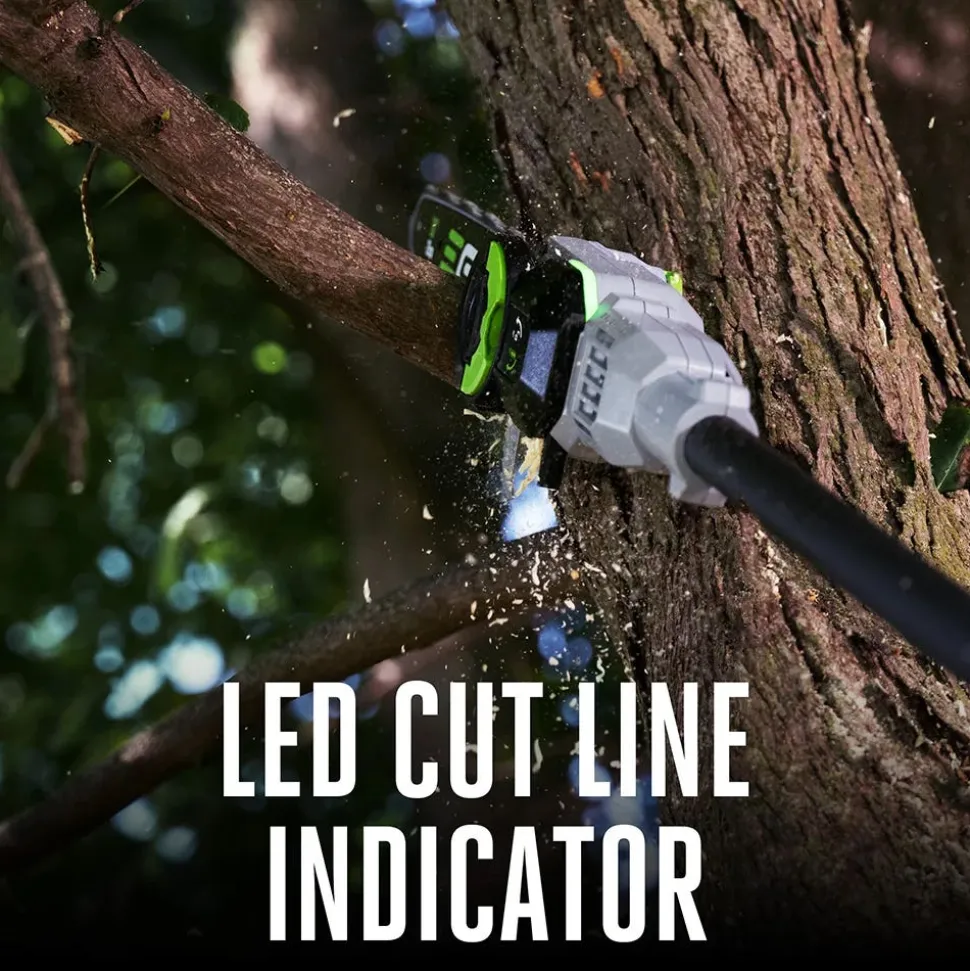 EGO POWER+ 10" Brushless LED Cut Line Carbon Fiber Telescopic Pole Saw w/ 2.5Ah Battery & Charger Kit PS1001