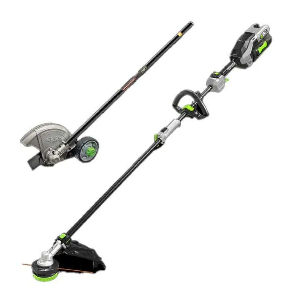 EGO POWER+ Multi-Head Combo Kit; 16" Carbon Fiber String Trimmer with POWERLOAD, Carbon Fiber Edger, and 56V Power Head with 4.0Ah Battery and 320W Charger MHC1603