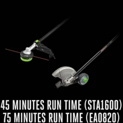 EGO POWER+ Multi-Head Combo Kit; 16" Carbon Fiber String Trimmer with POWERLOAD, Carbon Fiber Edger, and 56V Power Head with 4.0Ah Battery and 320W Charger MHC1603