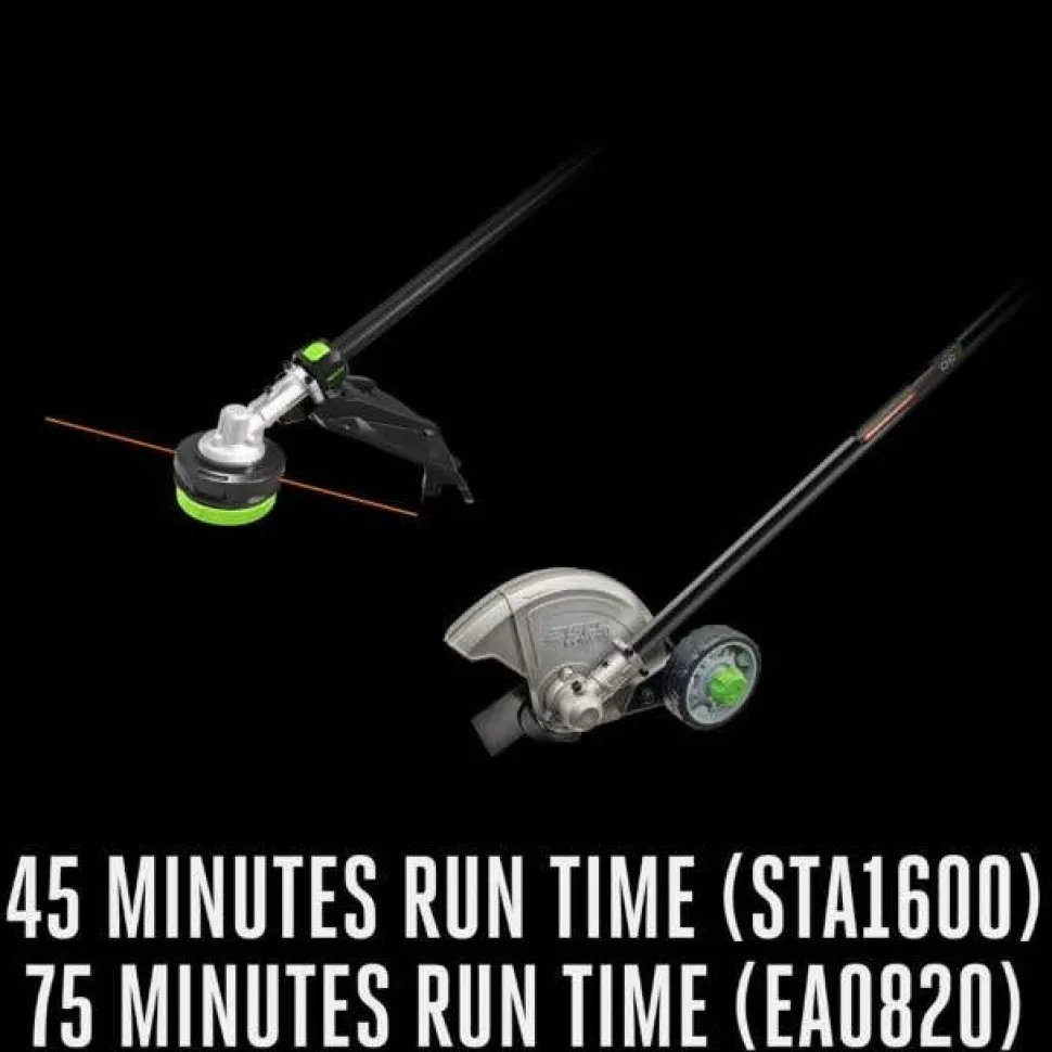 EGO POWER+ Multi-Head Combo Kit; 16" Carbon Fiber String Trimmer with POWERLOAD, Carbon Fiber Edger, and 56V Power Head with 4.0Ah Battery and 320W Charger MHC1603
