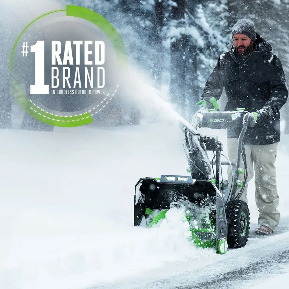 EGO POWER+ 24" Self-Propelled Peak Power 2-Stage Snow Blower w/ Two 7.5Ah Batteries & Dual-Port Charger Kit SNT2405