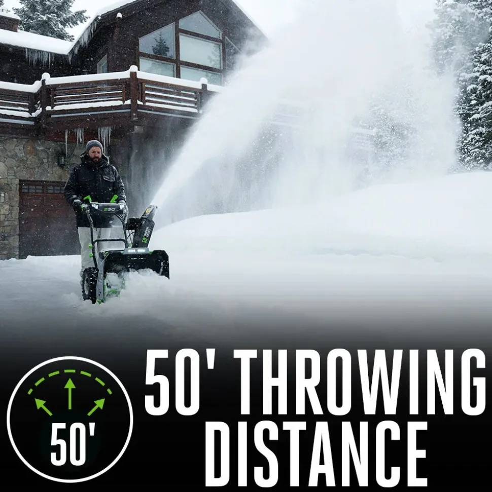 EGO POWER+ 24" Self-Propelled Peak Power 2-Stage Snow Blower w/ Two 7.5Ah Batteries & Dual-Port Charger Kit SNT2405