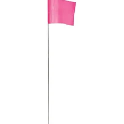 Empire 3.5" x 2.5" Pink Ground Marking Stake Flags (100 Pack) 78-003