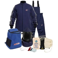 Enespro ArcGuard Performance 40 cal Jacket & Bib Kit w/ Lift Front Hood & Voltage Gloves ARC40KIT-MD09