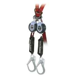 FallTech DuraTech MAX 9' Twin Leg Self-Retracting Lifeline SRD Steel Rebar Hooks 82709TB3