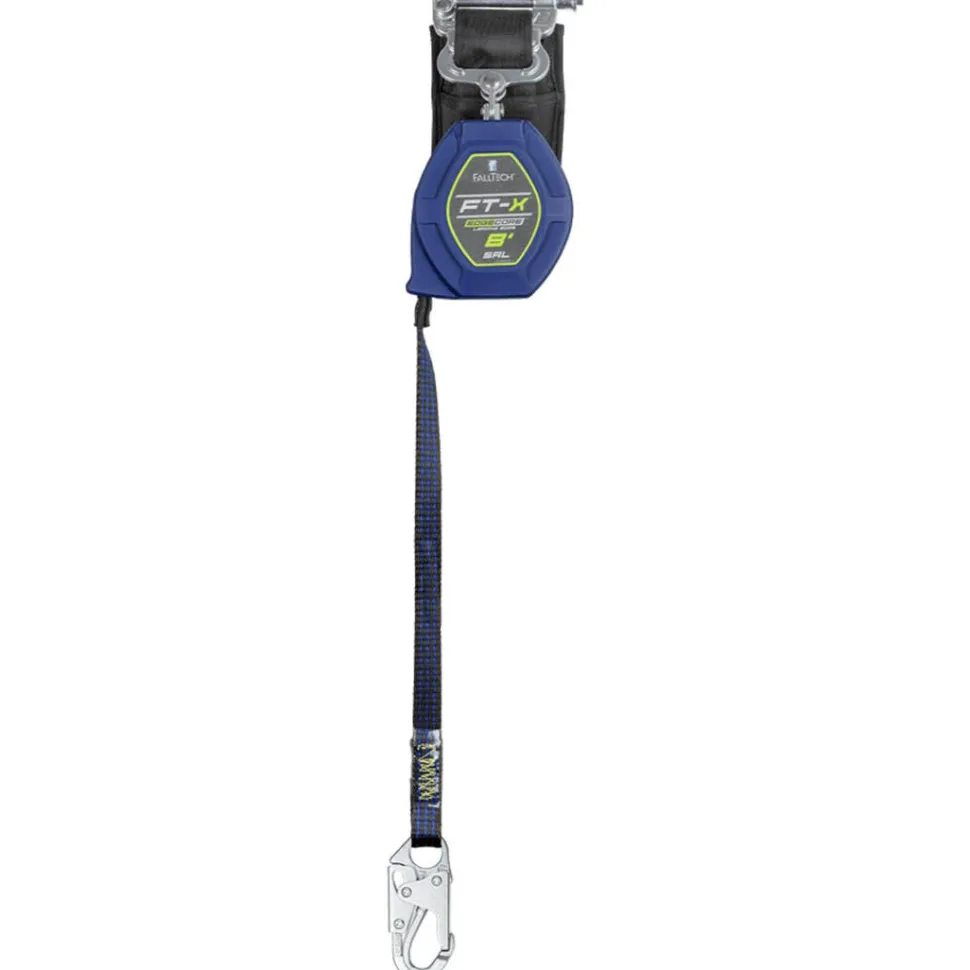 FallTech 8' EdgeCore FT-X Class 2 LE SRL, Single-leg with Steel Snap Hook 84108SP1