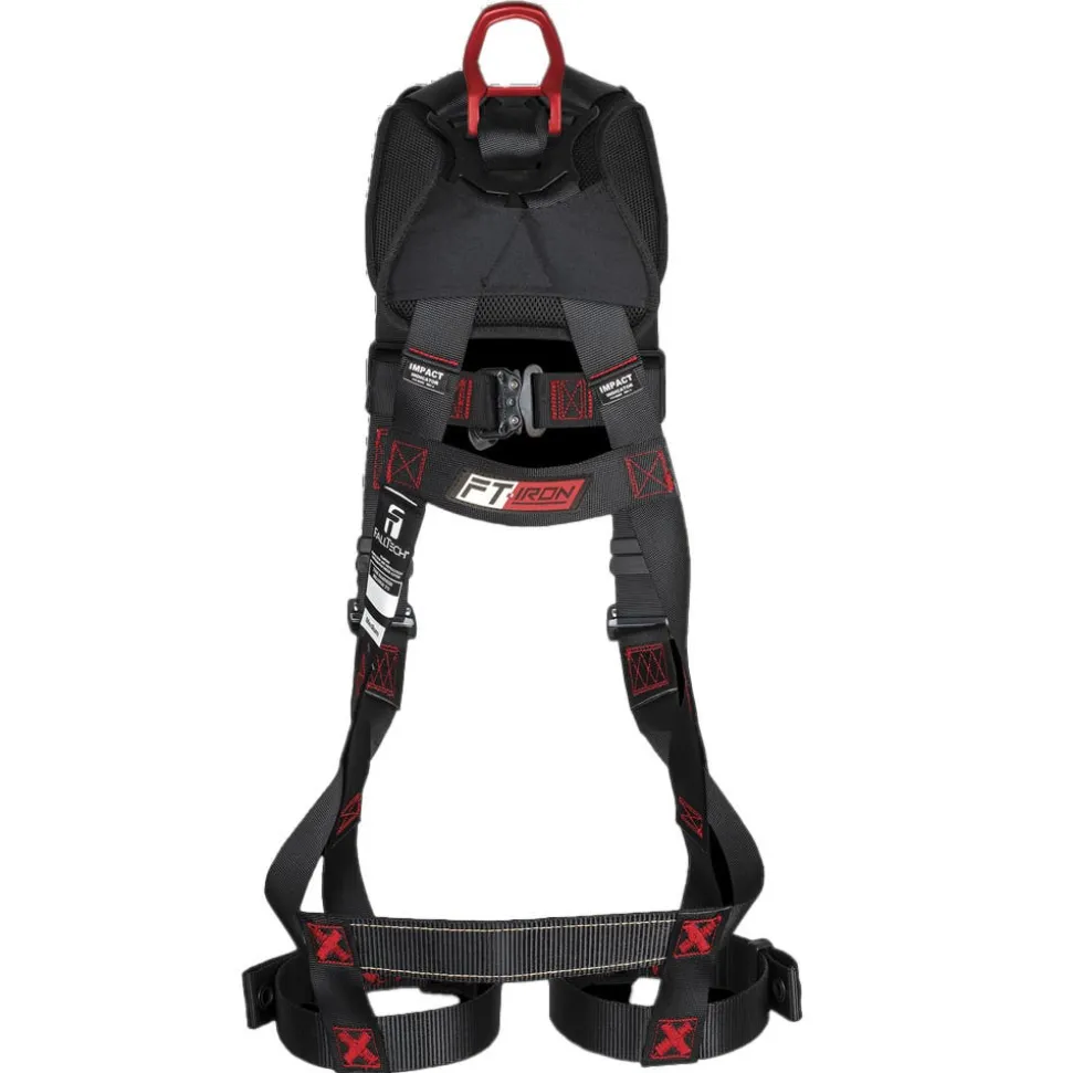 FallTech FT-Iron 2D Climbing Non-Belted Full Body Harness, Tongue Buckle Leg Adjustments SMALL 8143BFDS