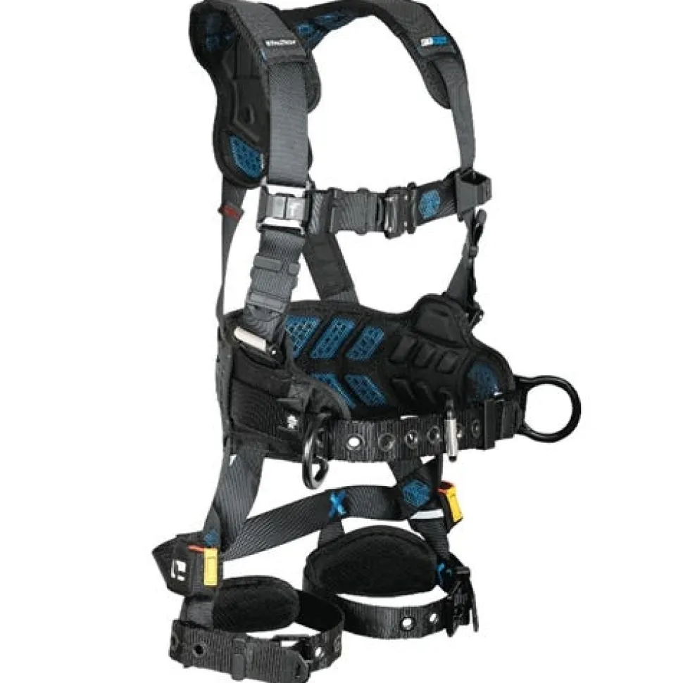 FallTech FT-One 3D Construction Belted Full Body Harness, Tongue Buckle Leg Adjustments 8127B