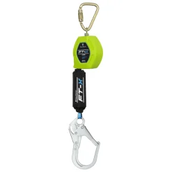 Falltech 11' FT-X Web Class 1 SRL-P with Steel Rebar Hook, Includes Steel Dorsal Connecting Carabiner 84711SC3