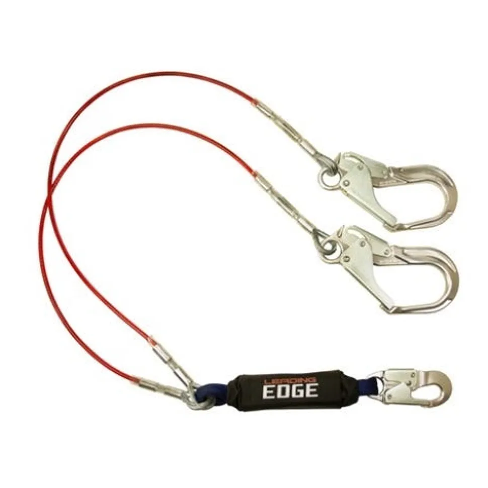 FallTech 6' Leading Edge Lanyard Y-Leg for 100% Tie-Off Aluminum Snap Hook and Rebar Hooks 8354LEY3A