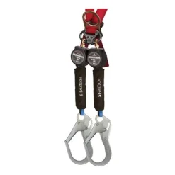 FallTech Mini DuraTech 6' Twin Leg Self-Retracting Lifeline SRD Steel Rebar Hooks 72706TB3