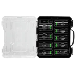 FLEX 10-Piece Thin Wall Deep Well 6-Point 1/2" Drive Impact Nut Socket Set FAM10401-10