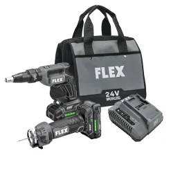 FLEX 2 Tool Combo Kit, Drywall Screw Gun And Cut Out Tool FXM203-2AA