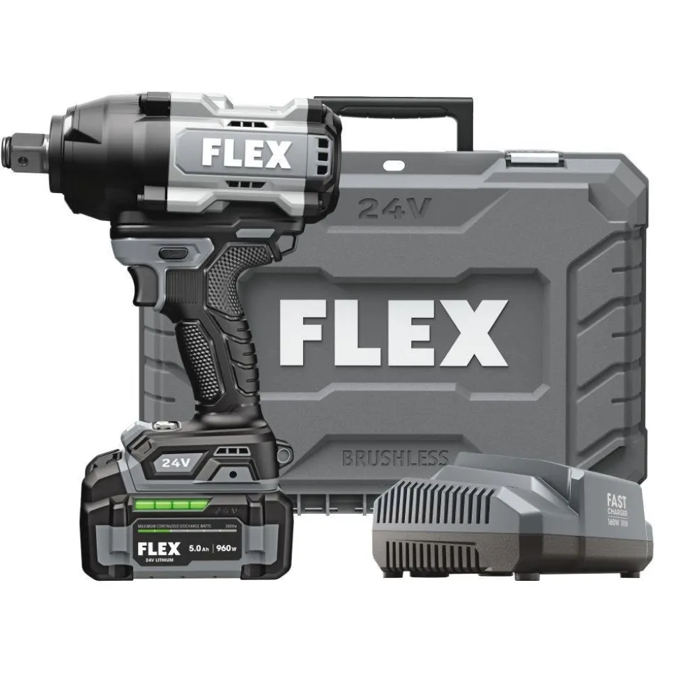 FLEX 24V 3/4" High-Torque Impact Wrench Kit FX1472B-1C