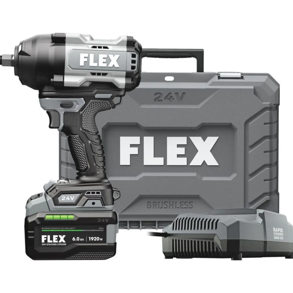 FLEX 24V 1/2" High-Torque Impact Wrench (Stacked Lithium) Kit FX1472-1H