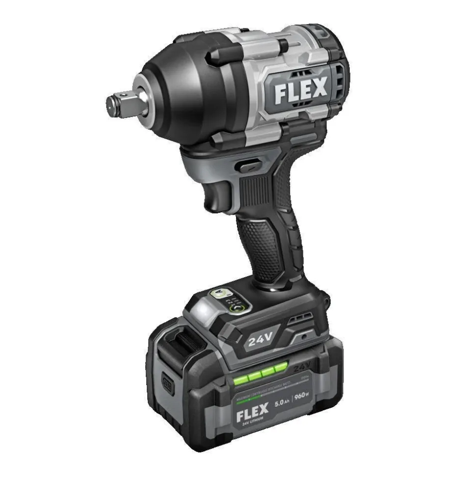FLEX 24V 1/2" Mid Torque Impact Wrench Kit FX1451-1C