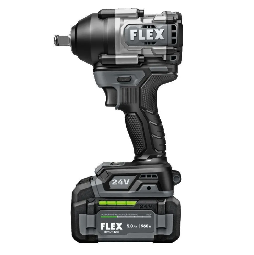 FLEX 24V 1/2" Mid Torque Impact Wrench Kit FX1451-1C