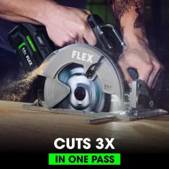 Flex 24V 6-Tool Combo Kit - Hammer Drill, Impact Driver, Recip, Circular saw, Oscillating Tool, LED light (2.5Ah/5.0Ah) FXM601-2B
