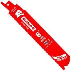 Freud Diablo 6" Bi-Metal Recip Blade for Thin Metal (Less than 1/8") (5-Pack) DS0620BF5
