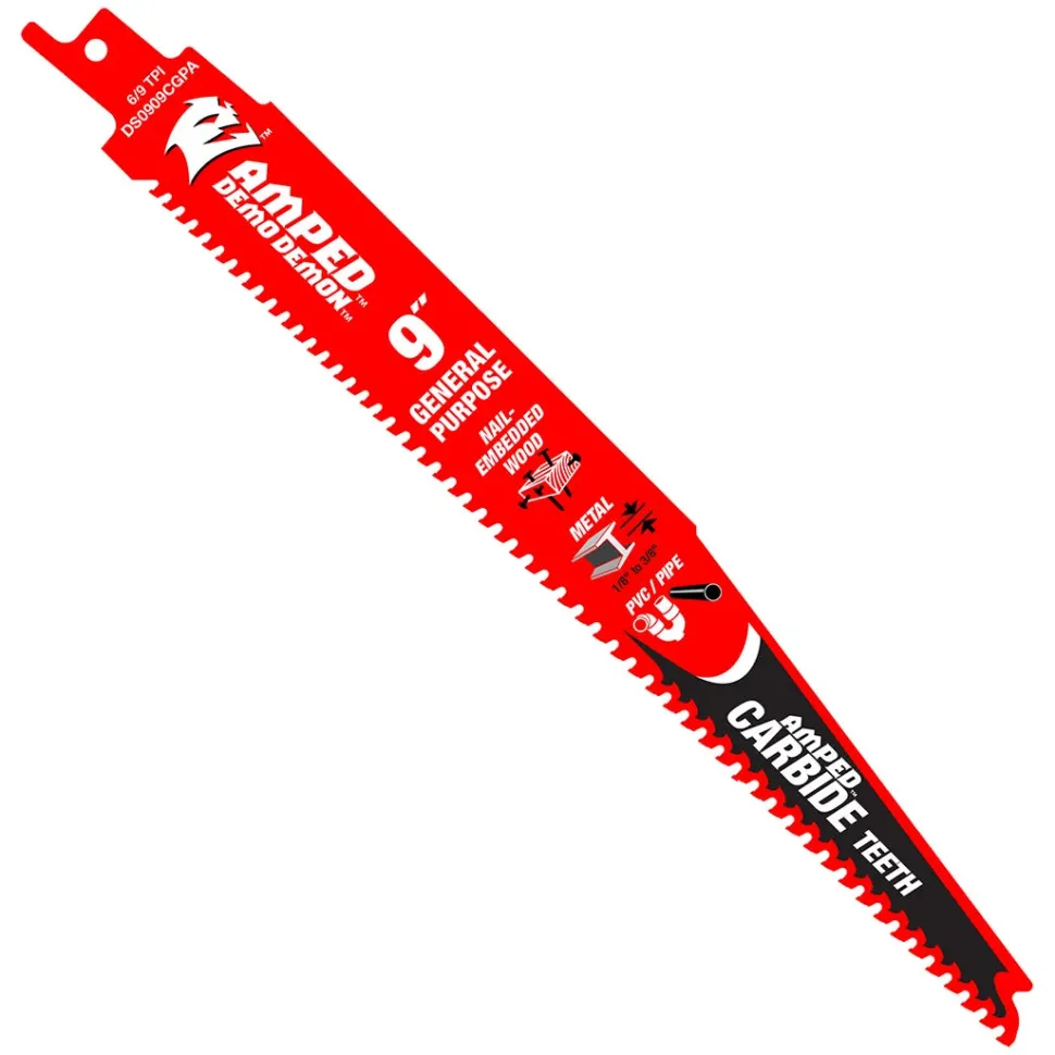 Freud Diablo 9" Demo Demon Amped Carbide General Purpose Recip (3-Pack) DS0909CGPA3
