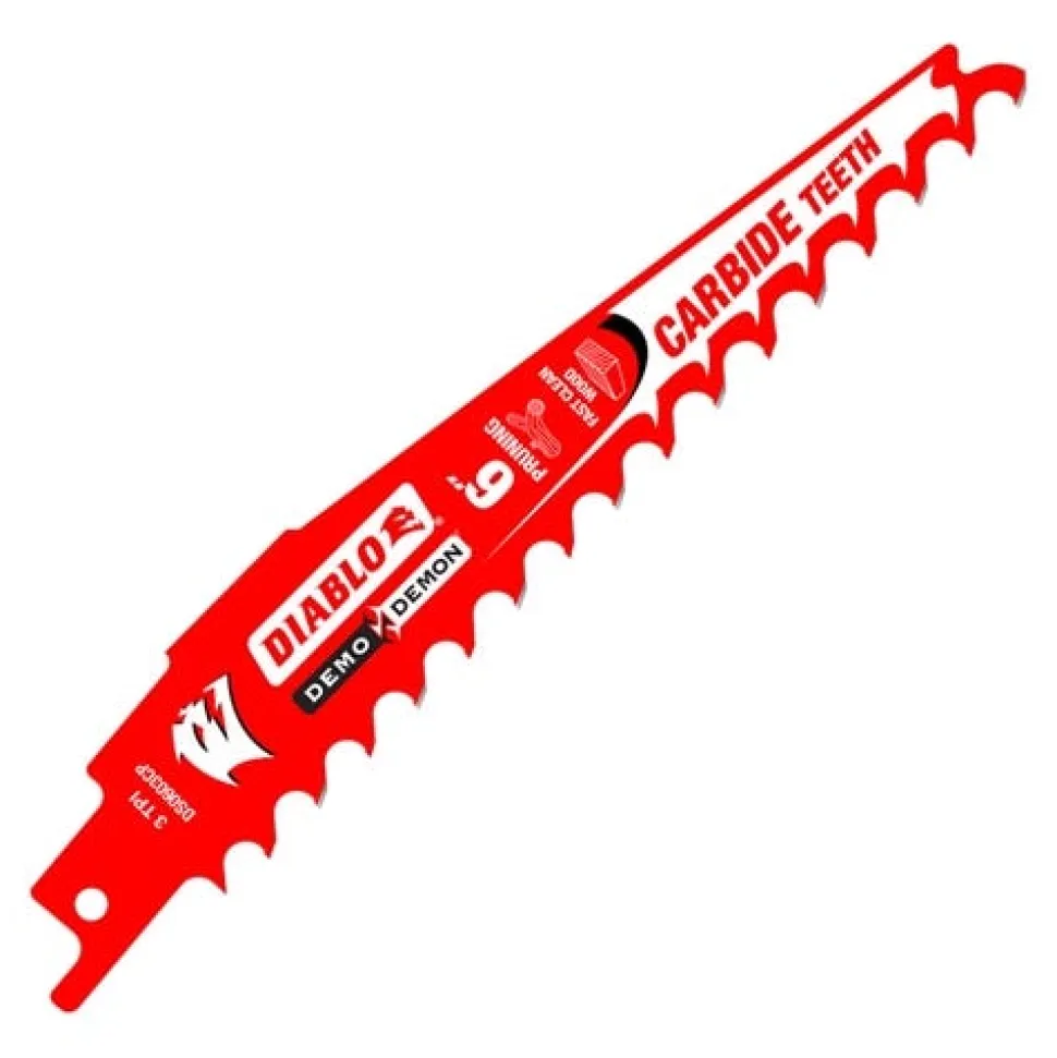 Freud Diablo 6" Demo Demon 3 TPI Carbide Reciprocating Saw Blade DS0603CP