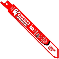 Freud Diablo 6 in Steel Demon Carbide Recip Blades for Thin Metal (less than 1/8 in) Cutting DS0620CF