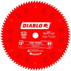 Freud Diablo 12" 80-Tooth Wood Fine Finish Circular Saw Blade D1280X
