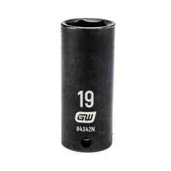 Gearwrench 3/8" Drive 6 Point Deep Impact Metric Socket 19mm 84342N