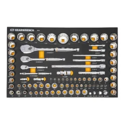 Gearwrench MEGAMOD Mobile Rolling Tool Case w/ Modular Ratcheting Wrench and Bits Sets GWMP100 & GWMSMBS01 & 86529 & 86526 & 86527