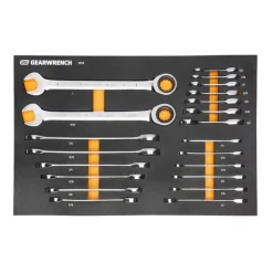 Gearwrench MEGAMOD Mobile Rolling Tool Case w/ Modular Ratcheting Wrench and Bits Sets GWMP100 & GWMSMBS01 & 86529 & 86526 & 86527