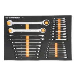 Gearwrench MEGAMOD Mobile Rolling Tool Case w/ Modular Ratcheting Wrench and Bits Sets GWMP100 & GWMSMBS01 & 86529 & 86526 & 86527