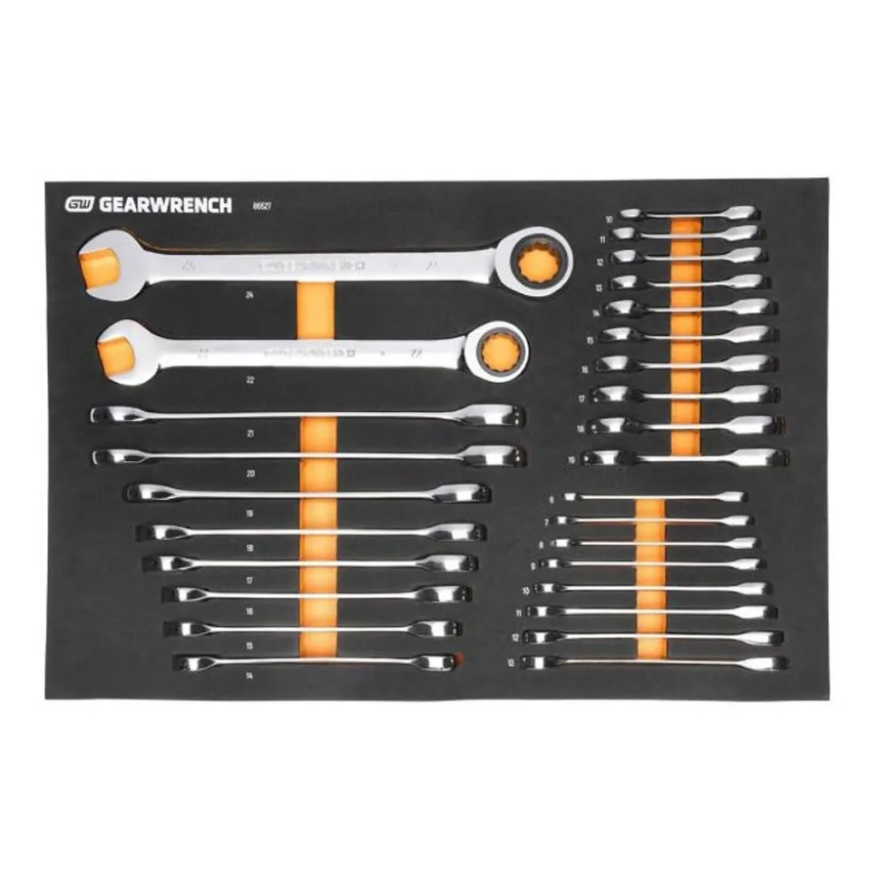 Gearwrench MEGAMOD Mobile Rolling Tool Case w/ Modular Ratcheting Wrench and Bits Sets GWMP100 & GWMSMBS01 & 86529 & 86526 & 86527