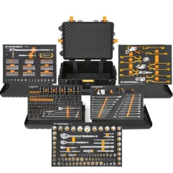 Gearwrench MEGAMOD Mobile Rolling Tool Case w/ Modular Master Mechanics Tool Sets GWMP100 & GWMSPLR01 & GWMSBBS02 & 86528 & 86529