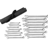 GearWrench 18 pc. Long Pattern Combination Metric Non-Ratcheting Wrench Set 81920