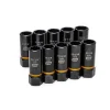 Gearwrench 10 Piece 1/2" Drive Bolt Biter Deep Extraction Socket Set 86071