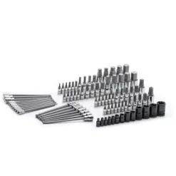 Gearwrench 84 Piece 1/4", 3/8" & 1/2" Drive Hex/Ball End Hex/Tamper Proof Torx/External Torx/Torx SAE/Metric Bit Set 80742