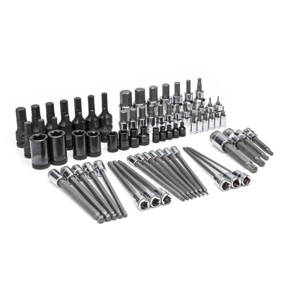 Gearwrench 74 Piece 1/4", 3/8", 1/2" Drive Metric Bit Socket Set w/ Foam Storage Tray GWMSBSKCBMM