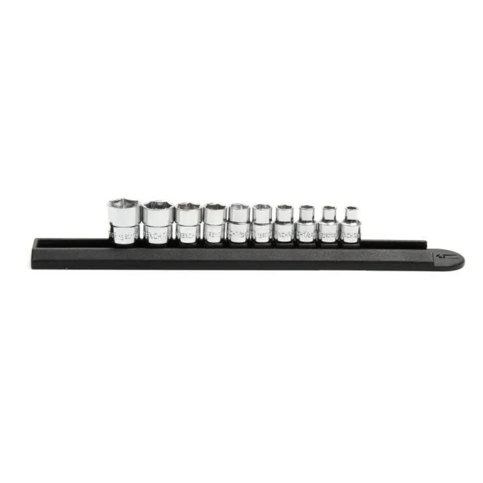 Gearwrench 10 Piece 1/4" Drive 6 Point Stubby Socket Set SAE 81395