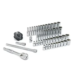 Gearwrench 51 Piece 1/4" Drive 6 Point 120XP Standard & Deep SAE/Metric Mechanics Tool Set 80300P
