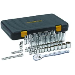 Gearwrench 56 Piece 3/8" Drive 6 Point 120XP Standard & Deep SAE/Metric Mechanics Tool Set 80550P