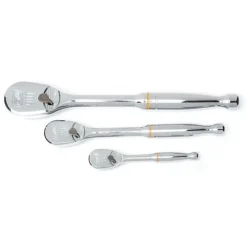 Gearwrench 3 Piece 1/4", 3/8" & 1/2" Drive 90-Tooth Teardrop Ratchet Set 81206T