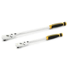 Gearwrench 2 Piece 1/4" & 3/8" Drive 120XP Dual Material Handle Locking Flex Head Ratchet Set 81381