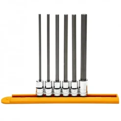 Gearwrench 6 Piece 3/8" Long Length Hex Bit Metric Socket Set 82554