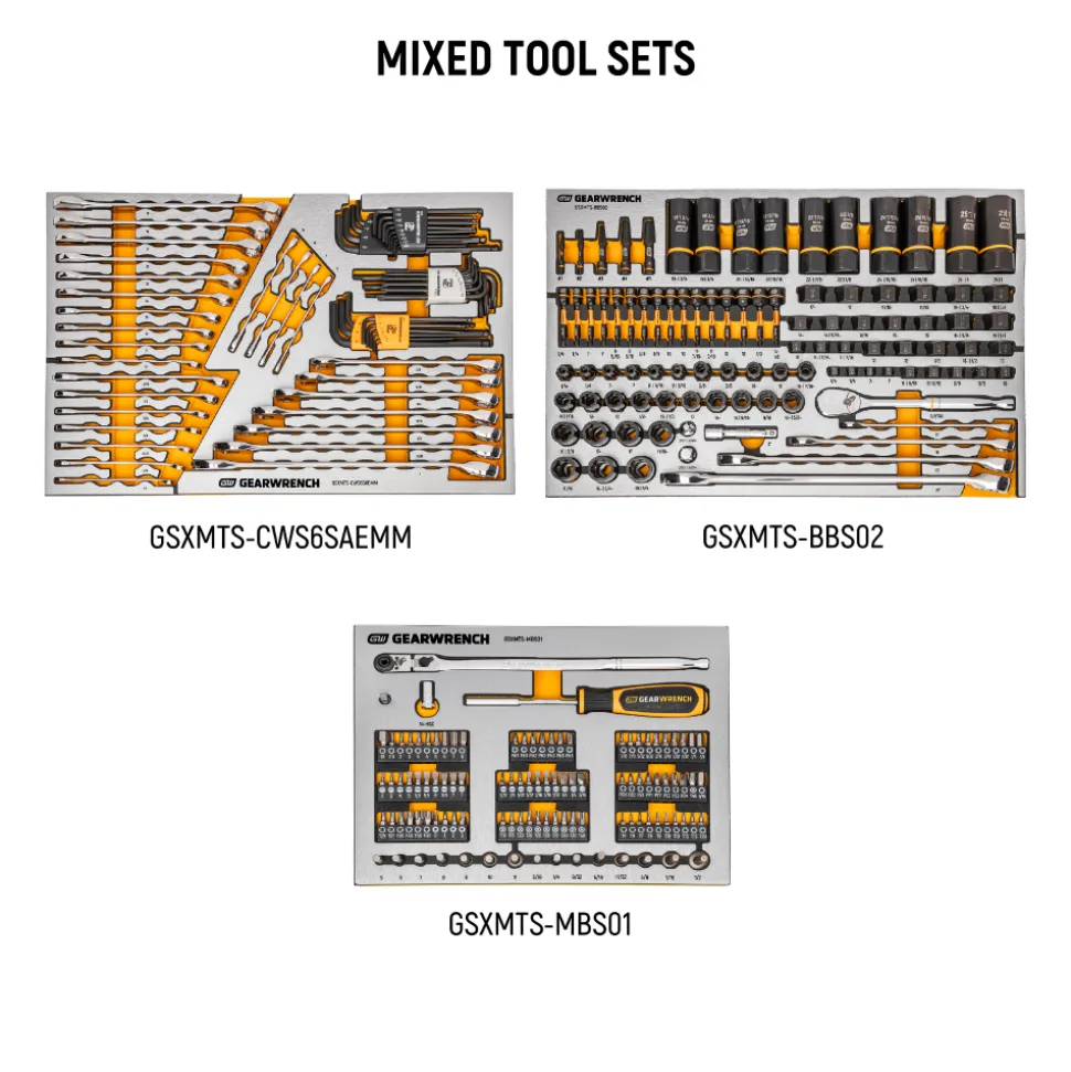 Gearwrench 873 Piece MEGAMOD Mechanics Tool Set w/ Premium Modular Foam Trays & Tool Storage MEGAMOD873